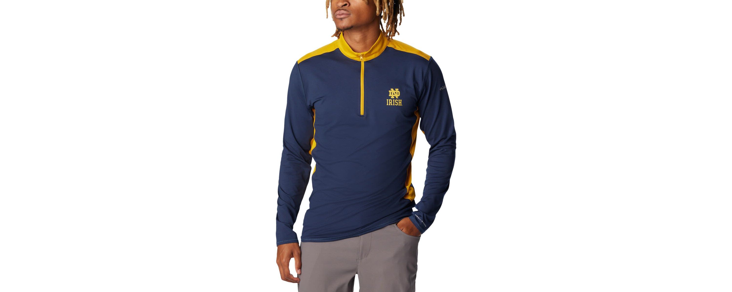 NCAA Notre Dame Fighting Irish Tech Trail™ Omni-Shade Quarter-Zip Top