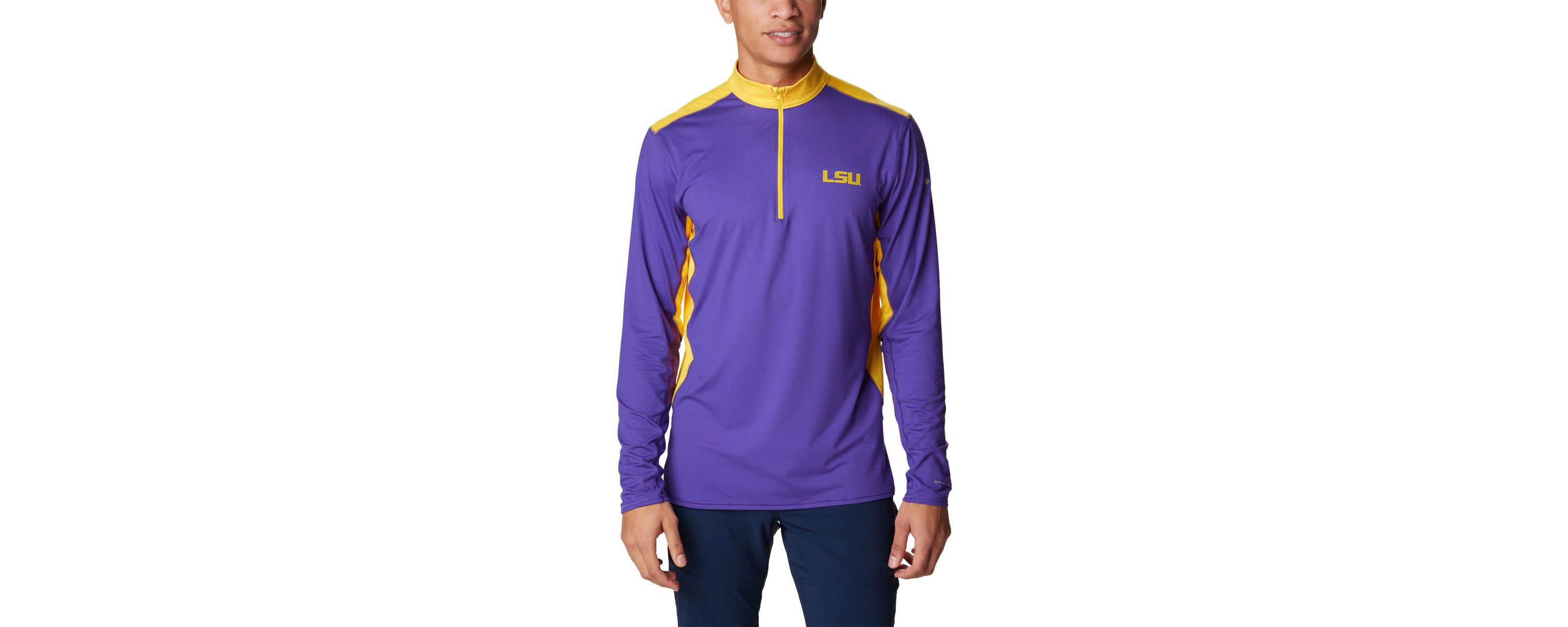 NCAA LSU Tigers Tech Trail™ Omni-Shade Quarter-Zip Top