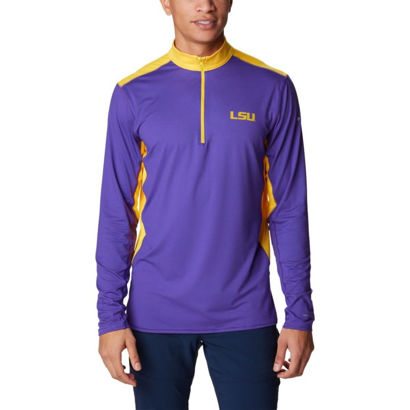 NCAA LSU Tigers Tech Trail™ Omni-Shade Quarter-Zip Top