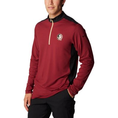 Columbia Men's NCAA Florida State Seminoles Tech Trailâ¢ Omni-Shade Quarter-Zip Top, Small -  0195979630232