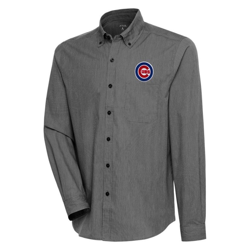 MLB Chicago Cubs Compression Long Sleeve Button-Down Shirt