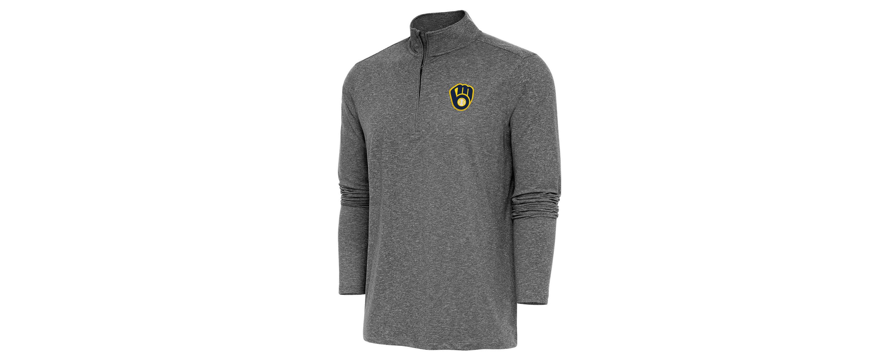 MLB Milwaukee Brewers Hunk Quarter-Zip Pullover Top