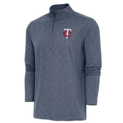 Antigua Men's MLB Minnesota Twins Hunk Quarter-Zip Pullover Top