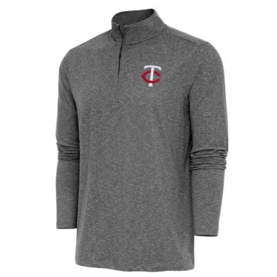 Antigua Men's MLB Minnesota Twins Hunk Quarter-Zip Pullover Top