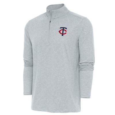 Antigua Men's MLB Minnesota Twins Hunk Quarter-Zip Pullover Top