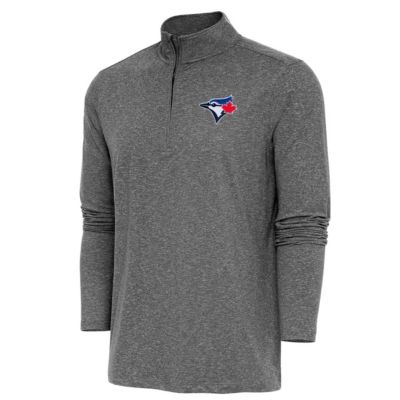 Antigua Men's Toronto Blue Jays MLB Toronto Jays Hunk Quarter-Zip Pullover Top, Black, 2XL