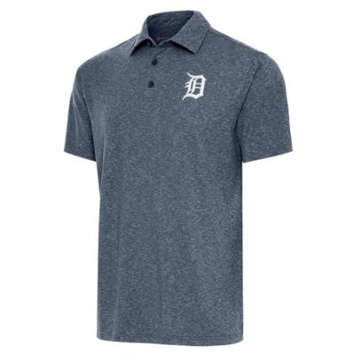 Antigua Men's MLB Detroit Tigers Par Polo, Navy Blue, 2XL