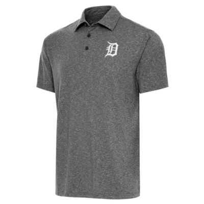 Antigua Men's MLB Detroit Tigers Par Polo, Black, 3XL