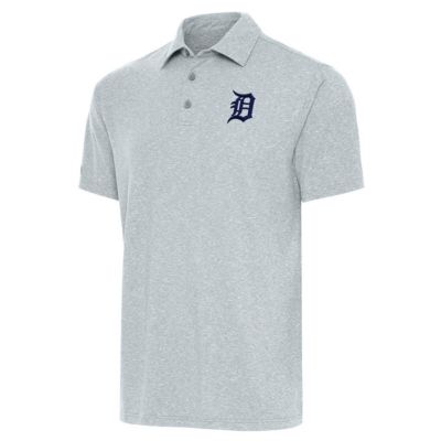 Antigua Men's MLB Detroit Tigers Par Polo, Gray, 3XL