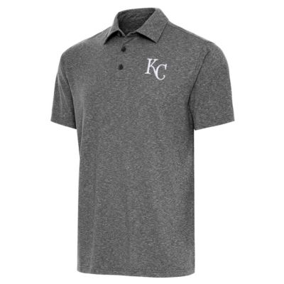 Antigua Men's MLB Kansas City Royals Par Polo, Black, 3XL