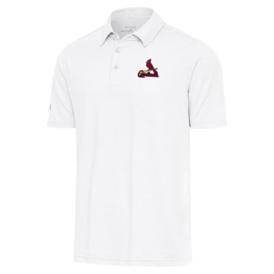 Antigua Men's MLB St. Louis Cardinals Par Polo, White, Large