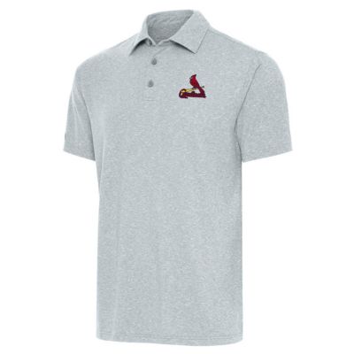 Antigua Men's MLB St. Louis Cardinals Par Polo, Gray, 3XL