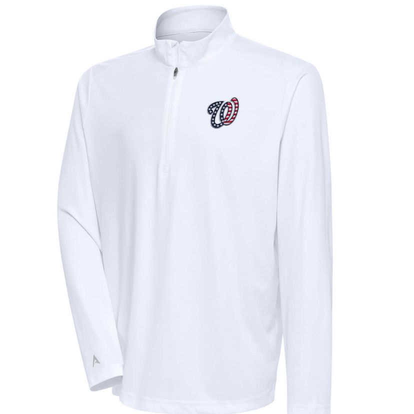 MLB Washington Nationals Patriotic Tribute Quarter-Zip Pullover Top