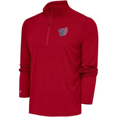 Antigua Men's MLB Washington Nationals Patriotic Tribute Quarter-Zip Pullover Top