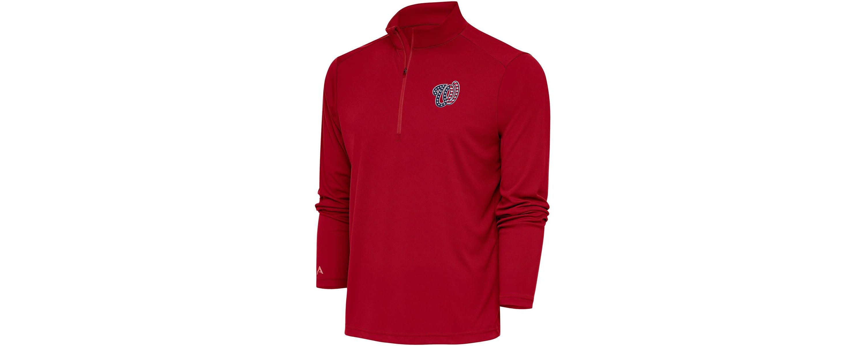 MLB Washington Nationals Patriotic Tribute Quarter-Zip Pullover Top
