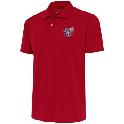 Antigua Men's MLB Washington Nationals Patriotic Tribute Polo, Red, 4XL