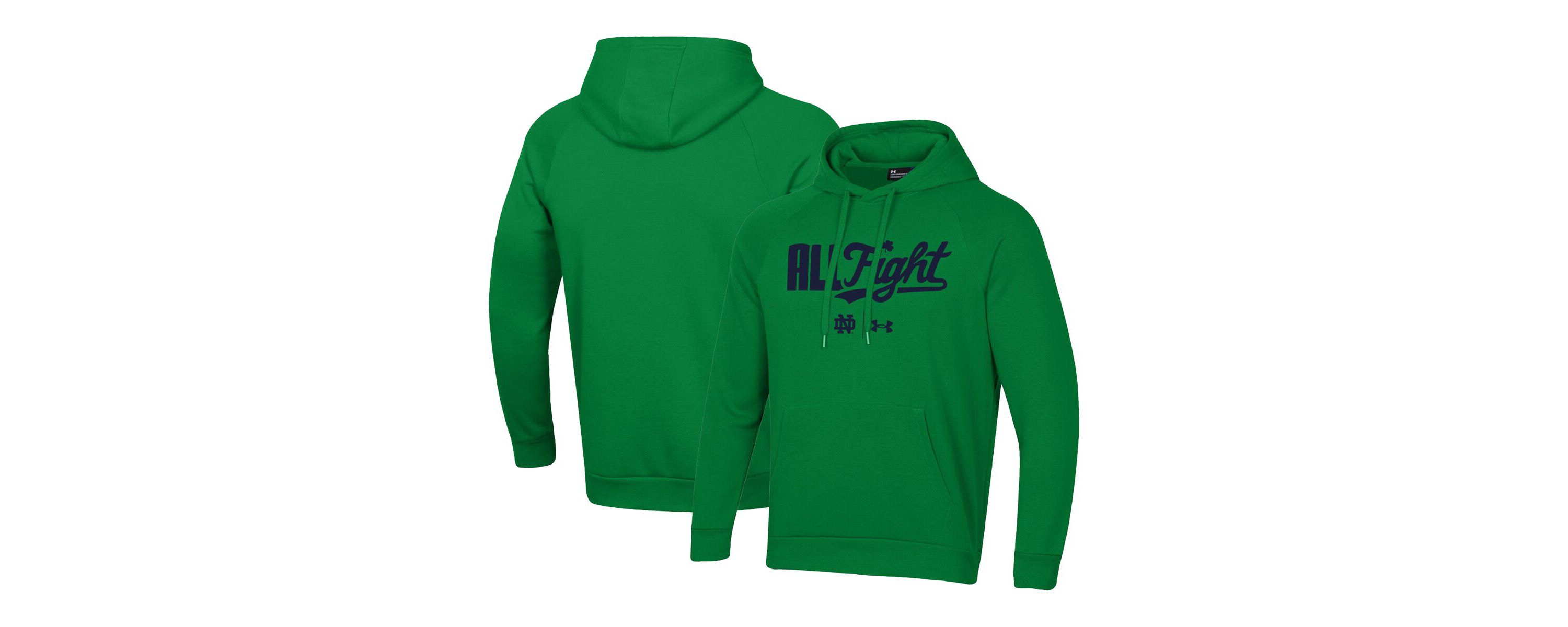 NCAA Under Armour Notre Dame Fighting Irish All Fight Raglan Pullover Hoodie