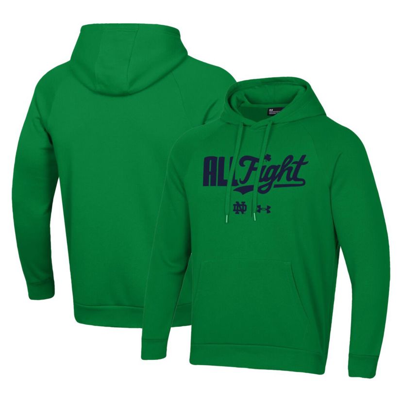 NCAA Under Armour Notre Dame Fighting Irish All Fight Raglan Pullover Hoodie
