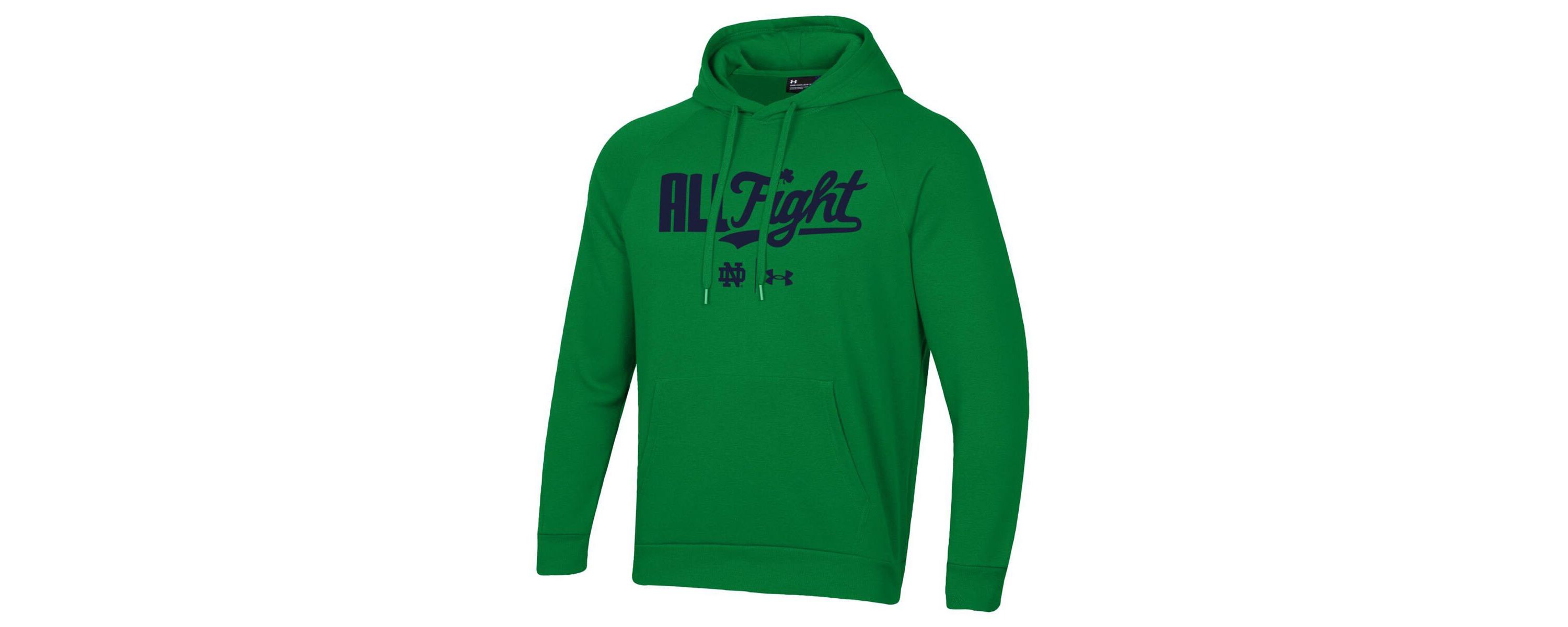 NCAA Under Armour Notre Dame Fighting Irish All Fight Raglan Pullover Hoodie