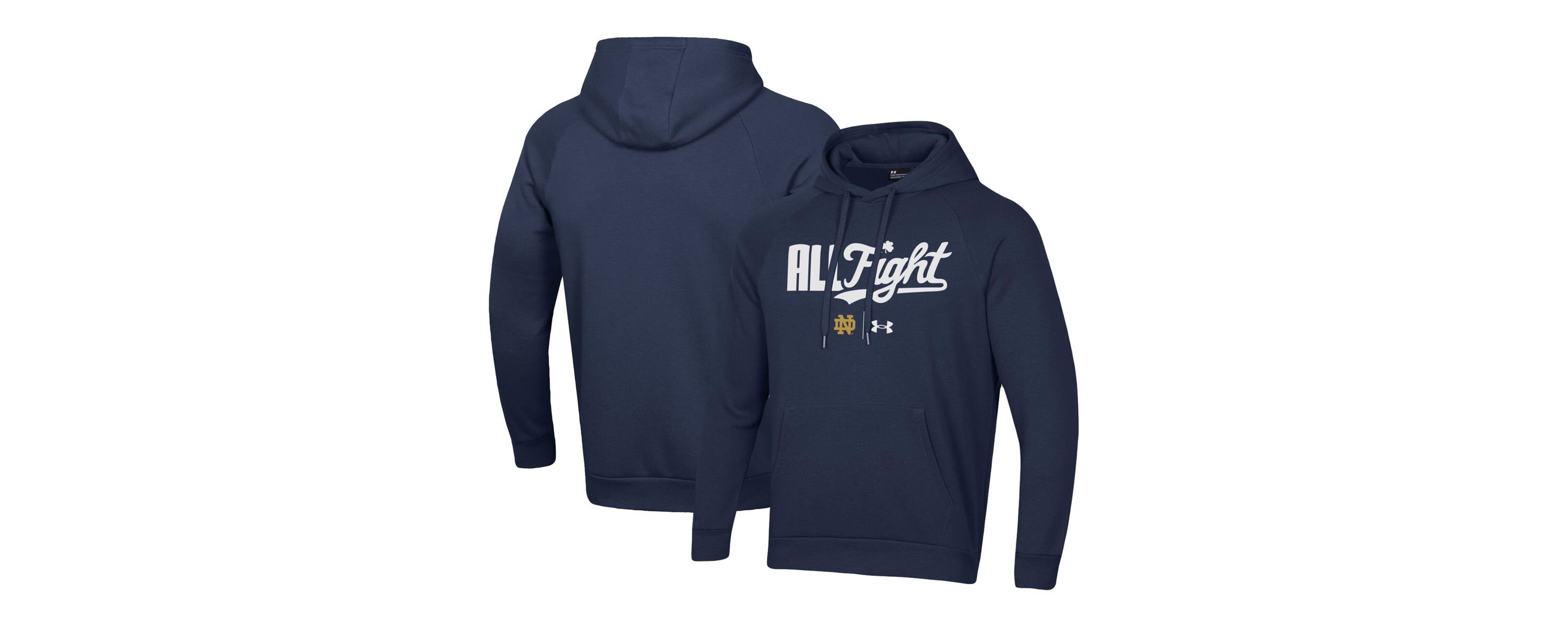 NCAA Under Armour Notre Dame Fighting Irish All Fight Raglan Pullover Hoodie