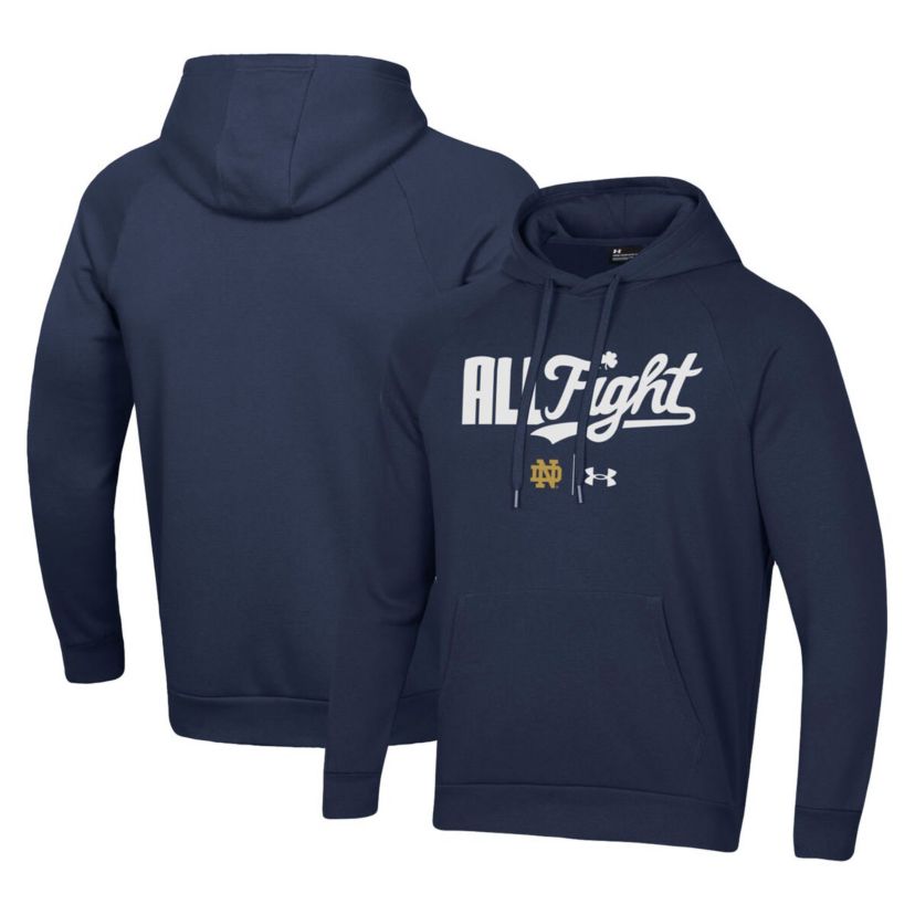 NCAA Under Armour Notre Dame Fighting Irish All Fight Raglan Pullover Hoodie