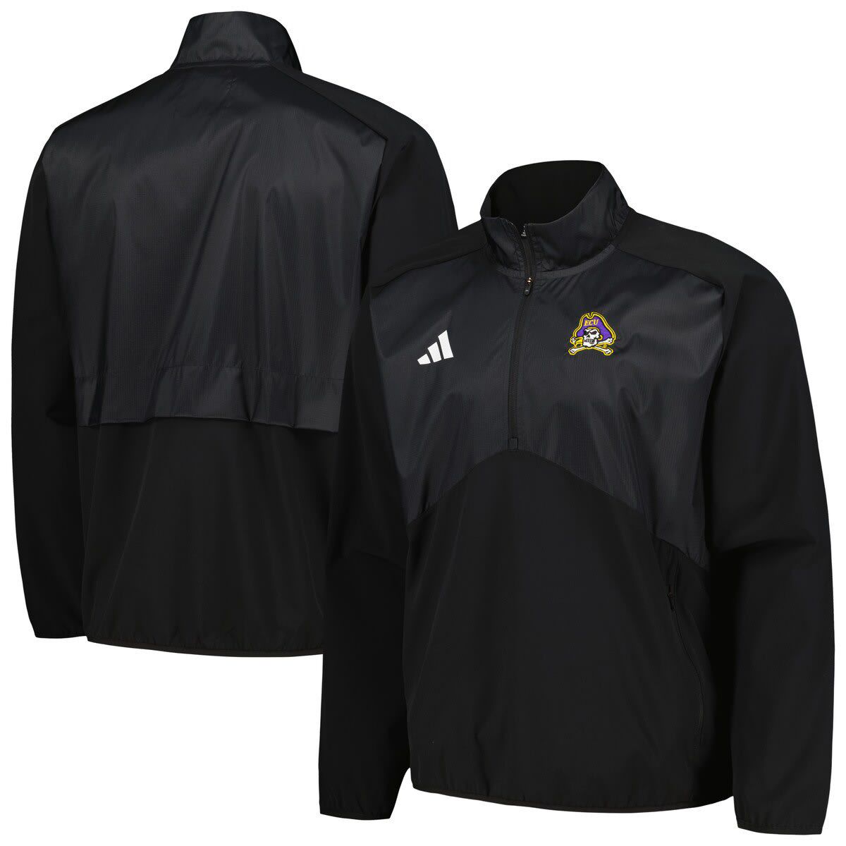 East Carolina Pirates NCAA ECU Pirates Sideline AEROREADY Raglan Quarter-Zip Jacket