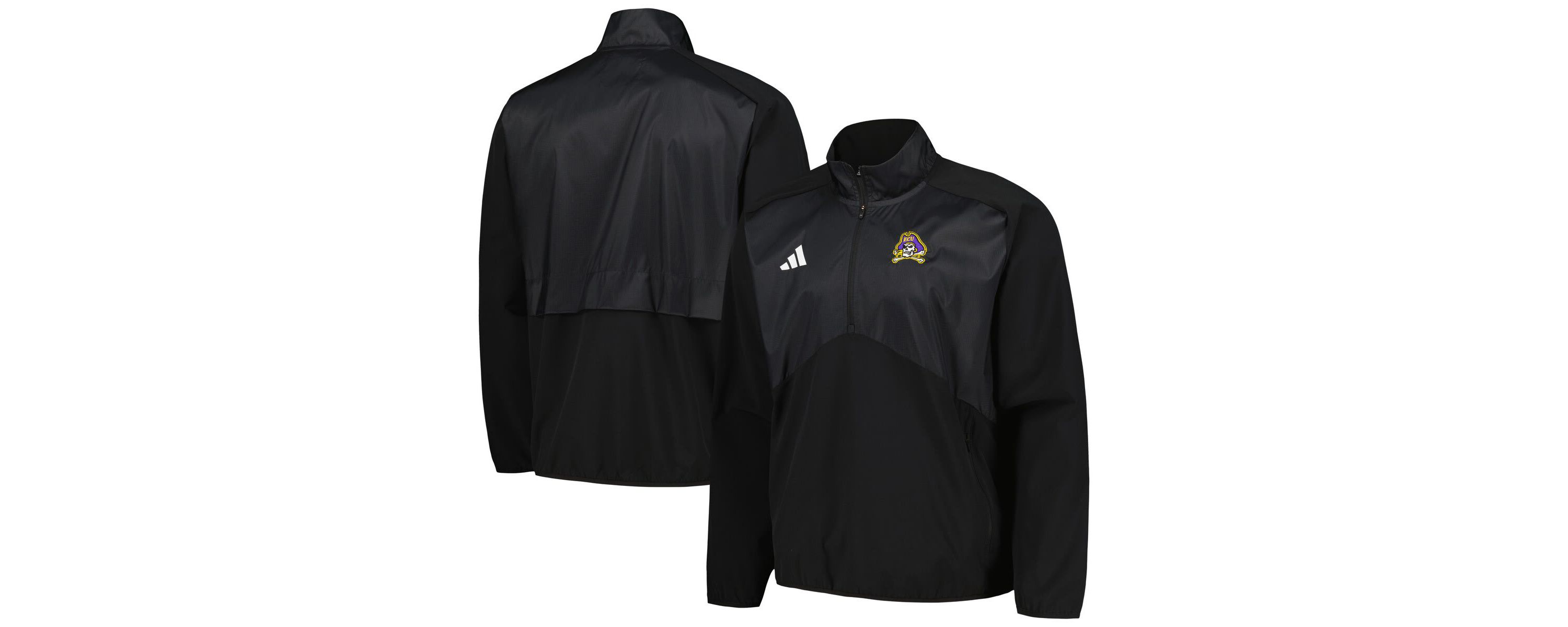 East Carolina Pirates NCAA ECU Pirates Sideline AEROREADY Raglan Quarter-Zip Jacket