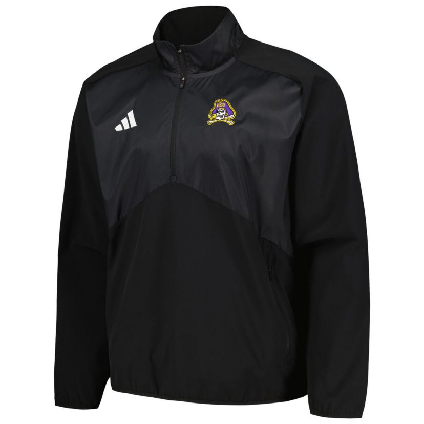 East Carolina Pirates NCAA ECU Pirates Sideline AEROREADY Raglan Quarter-Zip Jacket