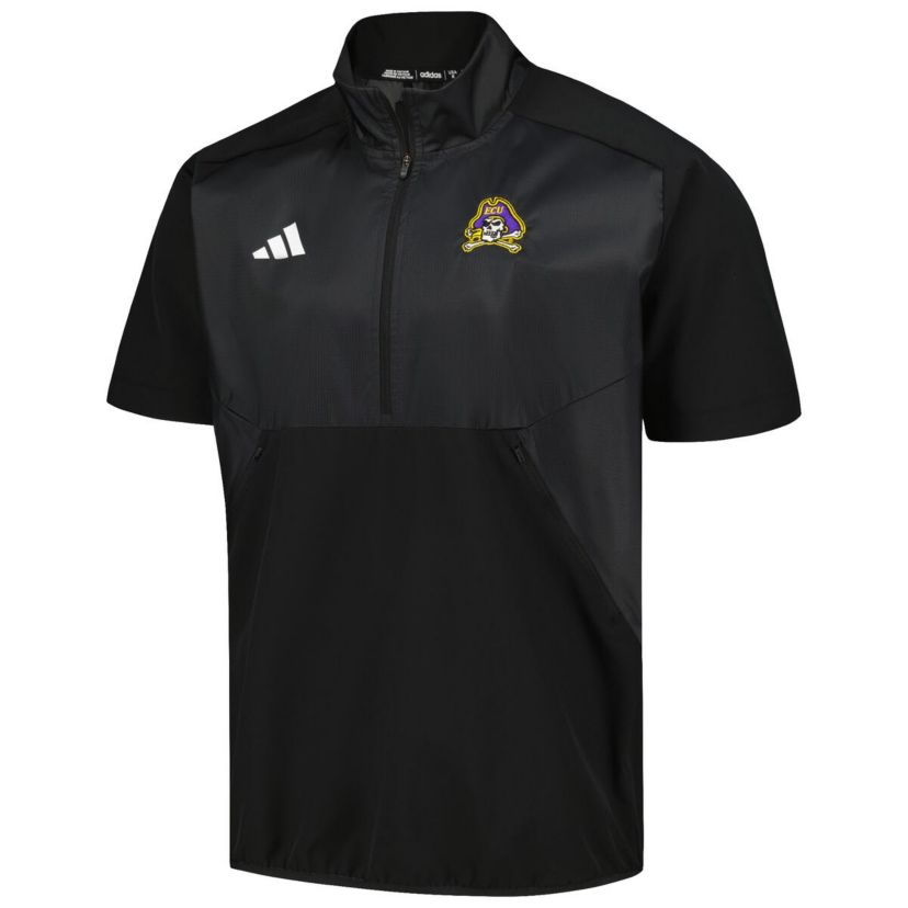 East Carolina Pirates NCAA ECU Pirates Sideline AEROREADY Raglan Short Sleeve Quarter-Zip Jacket