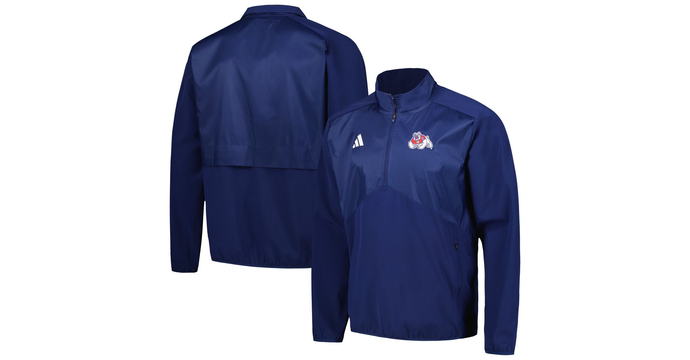 NCAA Fresno State Bulldogs Sideline AEROREADY Raglan Quarter-Zip Jacket