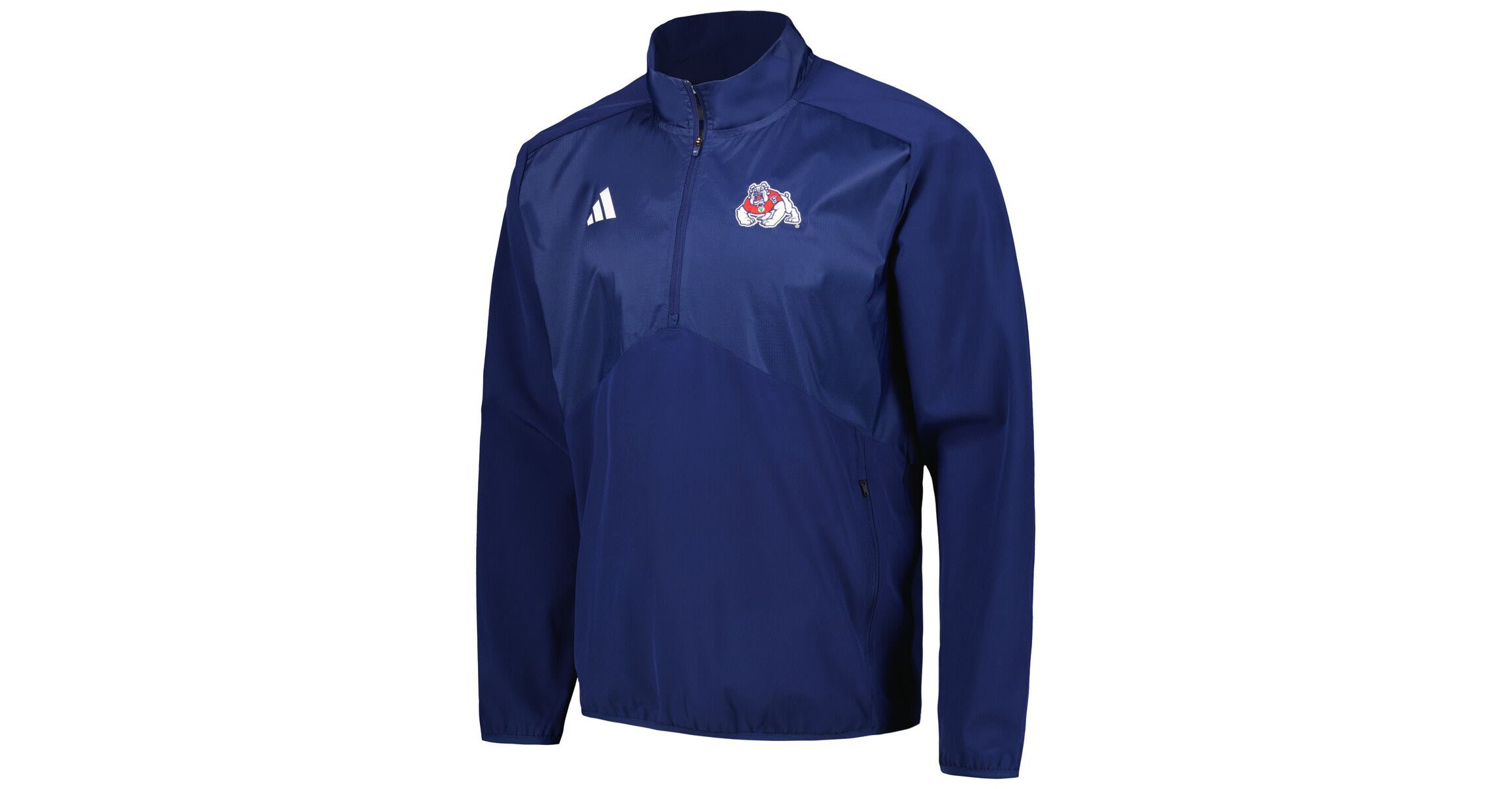 NCAA Fresno State Bulldogs Sideline AEROREADY Raglan Quarter-Zip Jacket