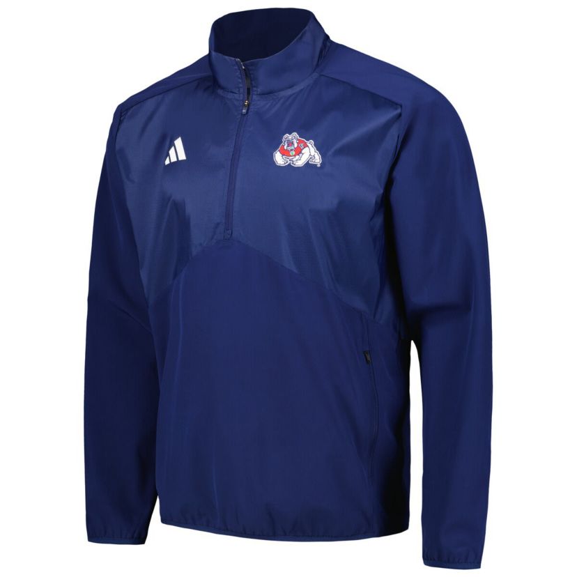 NCAA Fresno State Bulldogs Sideline AEROREADY Raglan Quarter-Zip Jacket