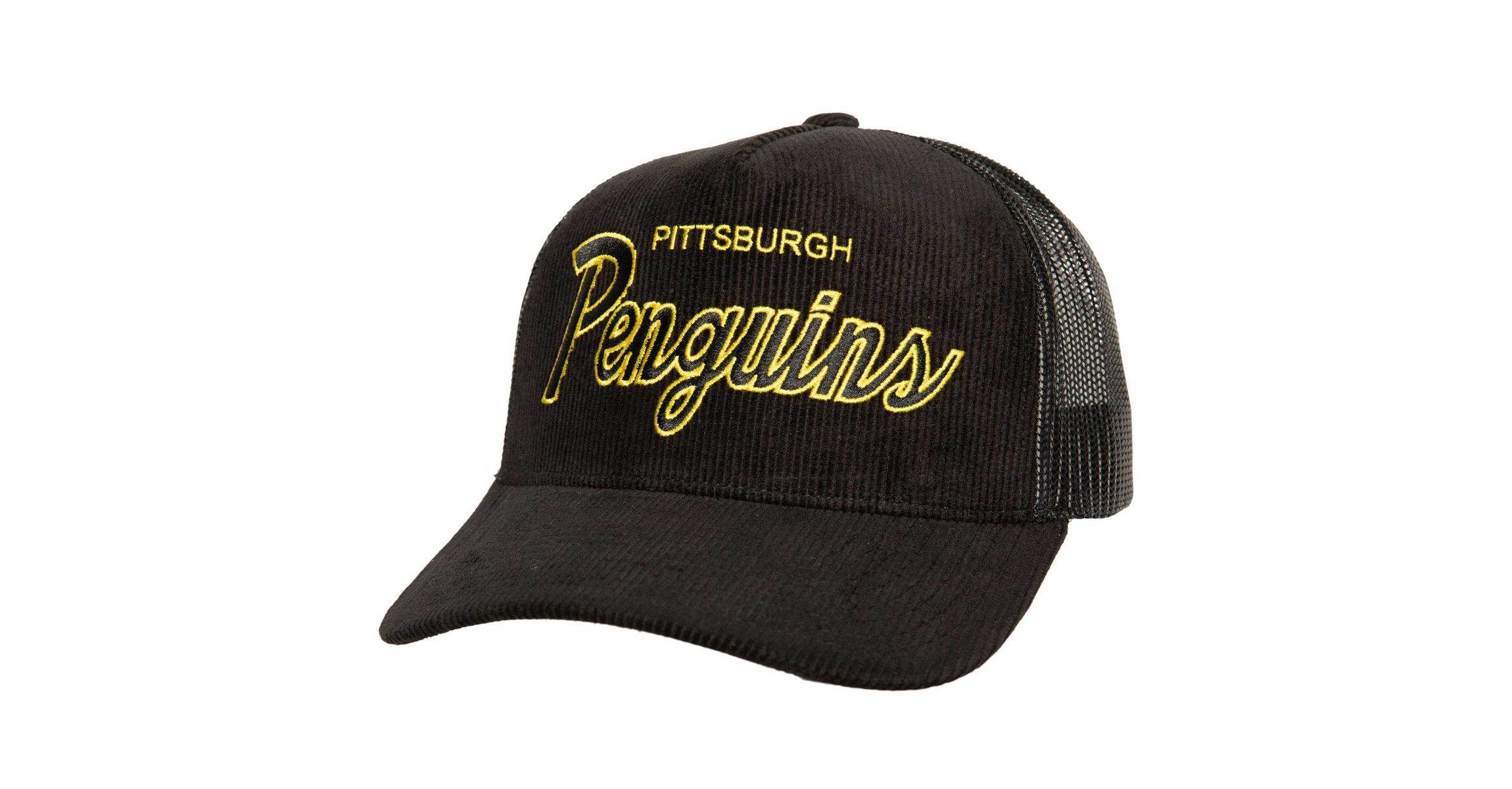 NHL Pittsburgh Penguins Times Up Classic Script Cord Trucker Adjustable Hat
