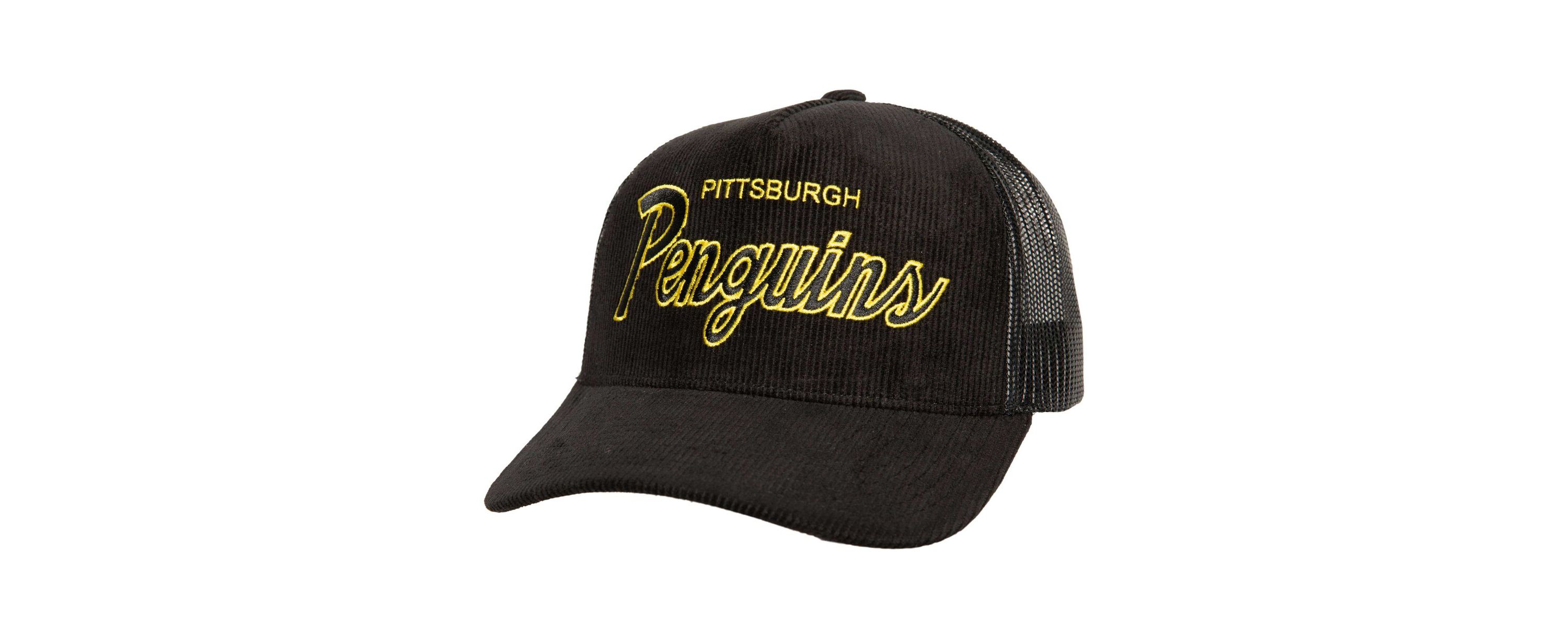 NHL Pittsburgh Penguins Times Up Classic Script Cord Trucker Adjustable Hat