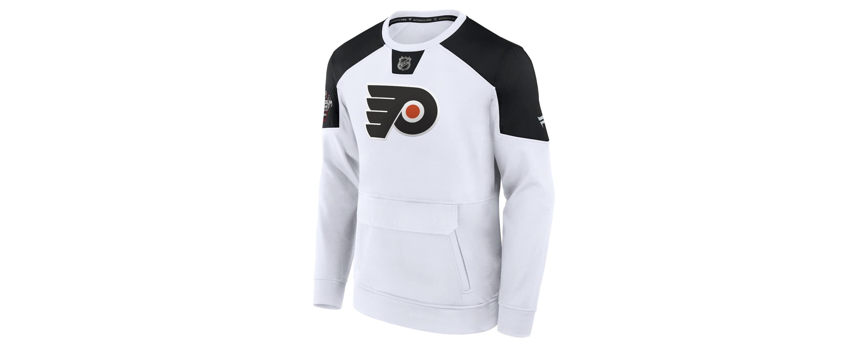 NHL Fanatics Philadelphia Flyers 2024 NHL Stadium Series Authentic Pro Fleece Logo Pullover Sweatshirt