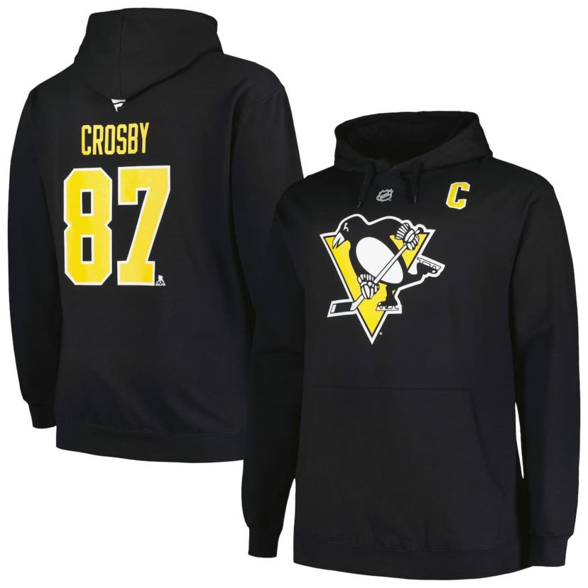 NHL Sidney Crosby Pittsburgh Penguins Big & Tall Name & Number Pullover Hoodie