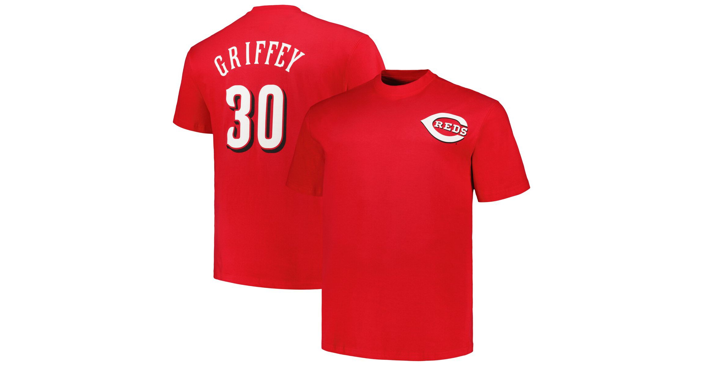 MLB Ken Griffey Cincinnati Reds Big & Tall Cooperstown Collection Player Name & Number T-Shirt