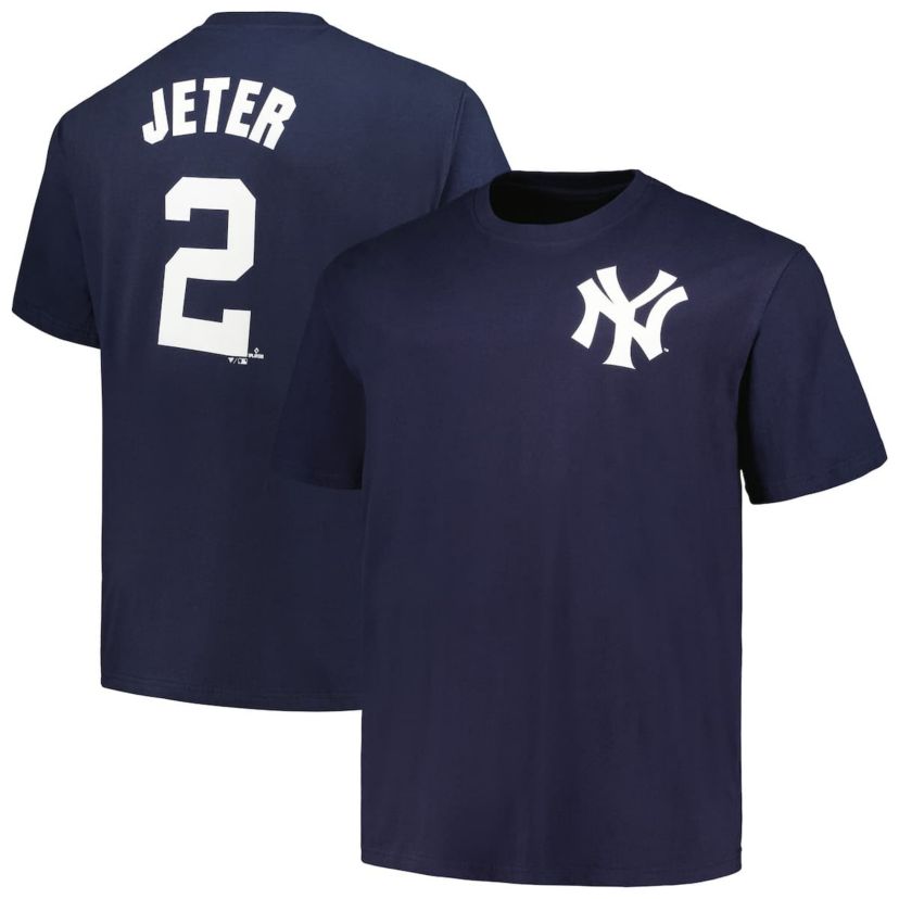 MLB Fanatics Derek Jeter New York Yankees Big & Tall Name & Number T-Shirt