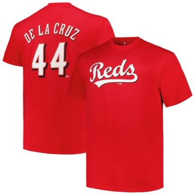 Men's MLB Fanatics Elly De La Cruz Cincinnati Reds Big & Tall Name & Number T-Shirt, Red, 2XL Tall