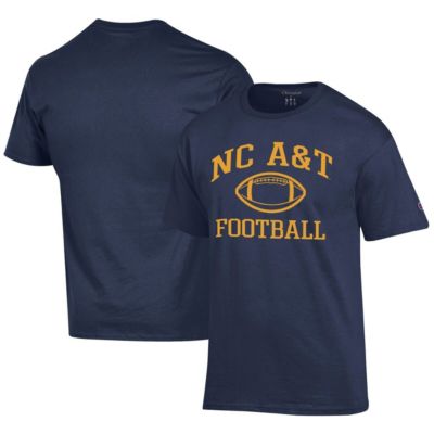 Champion Men's NC A&T Aggies NCAA North Carolina A&T Aggies Football Jersey T-Shirt, Navy Blue, 3XL