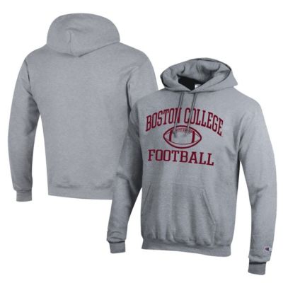 Champion Men's Boston College Eagles NCAA Boston NCAA Eagles Football Eco Powerblend Pullover Hoodie, Gray, 3XL