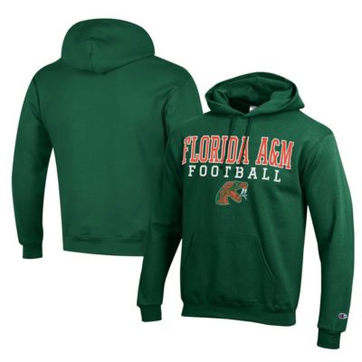 Champion Men's NCAA Florida A&M Rattlers Football Eco Powerblend Pullover Hoodie, Green, 3XL