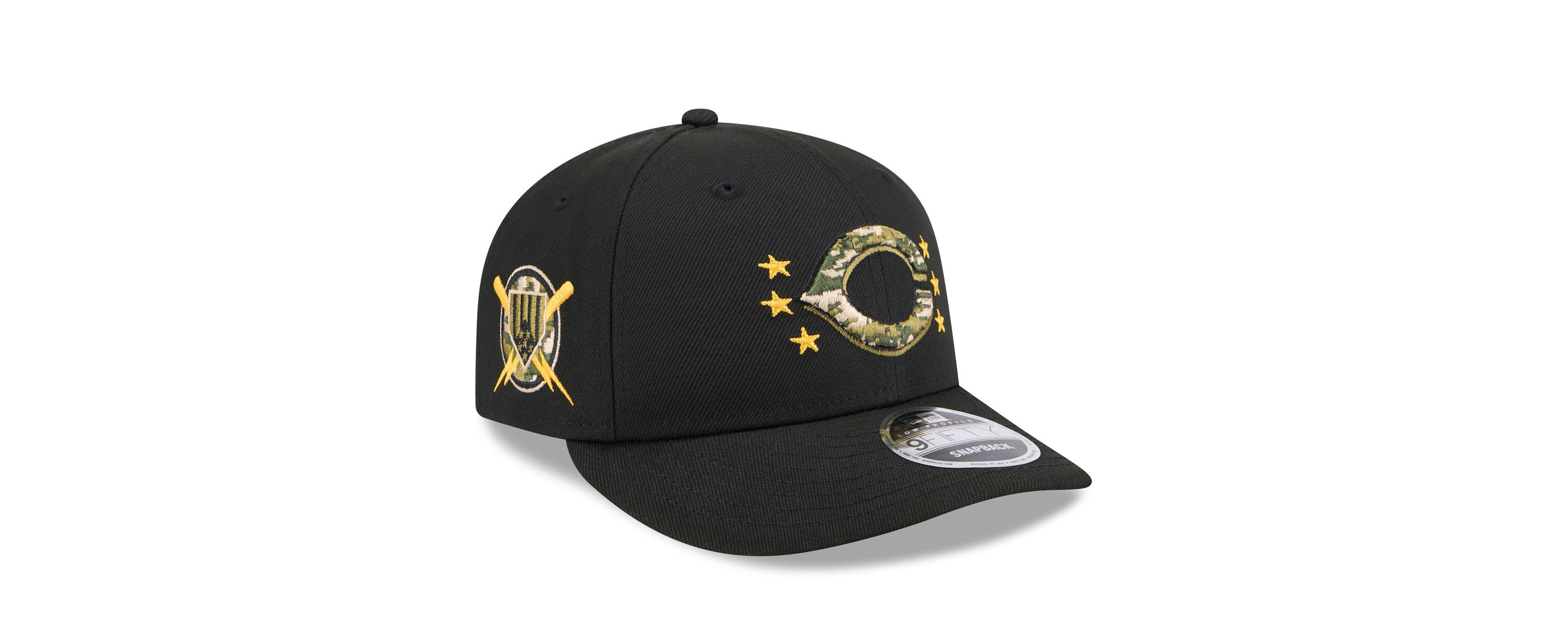 MLB Cincinnati Reds 2024 Armed Forces Day Low 9FIFTY Snapback Hat
