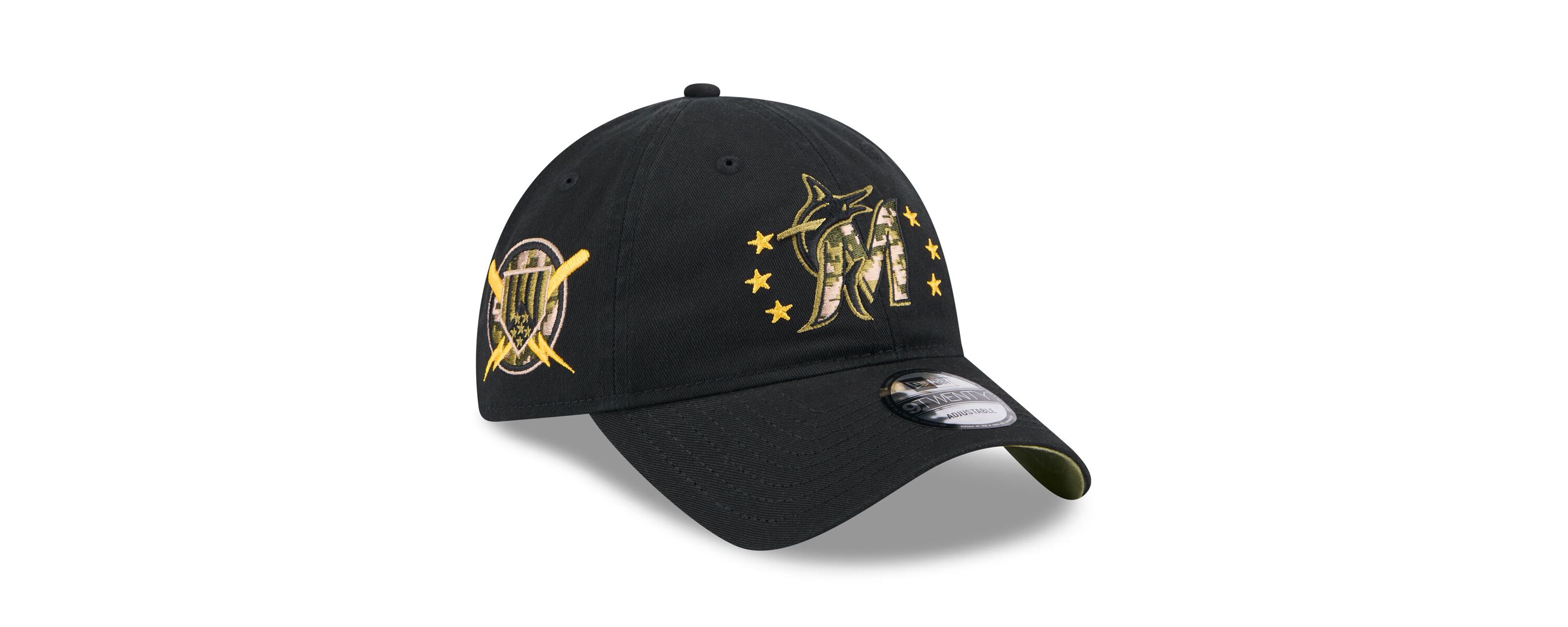 MLB Miami Marlins 2024 Armed Forces Day 9TWENTY Adjustable Hat