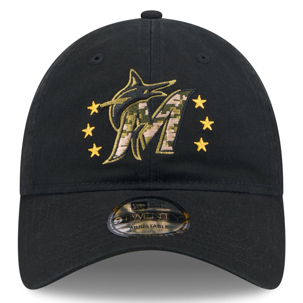 MLB Miami Marlins 2024 Armed Forces Day 9TWENTY Adjustable Hat
