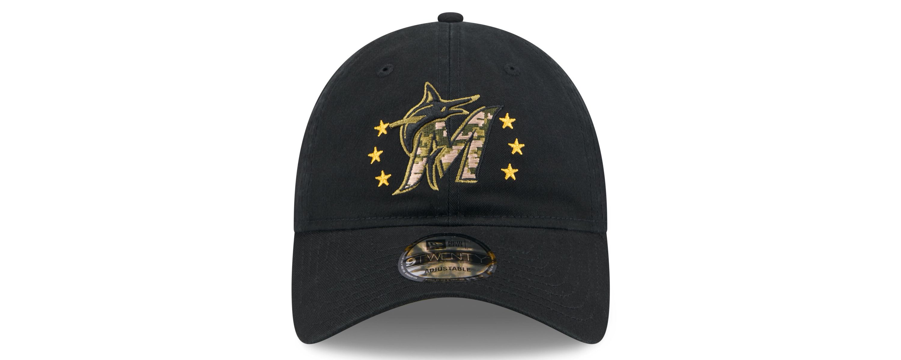MLB Miami Marlins 2024 Armed Forces Day 9TWENTY Adjustable Hat