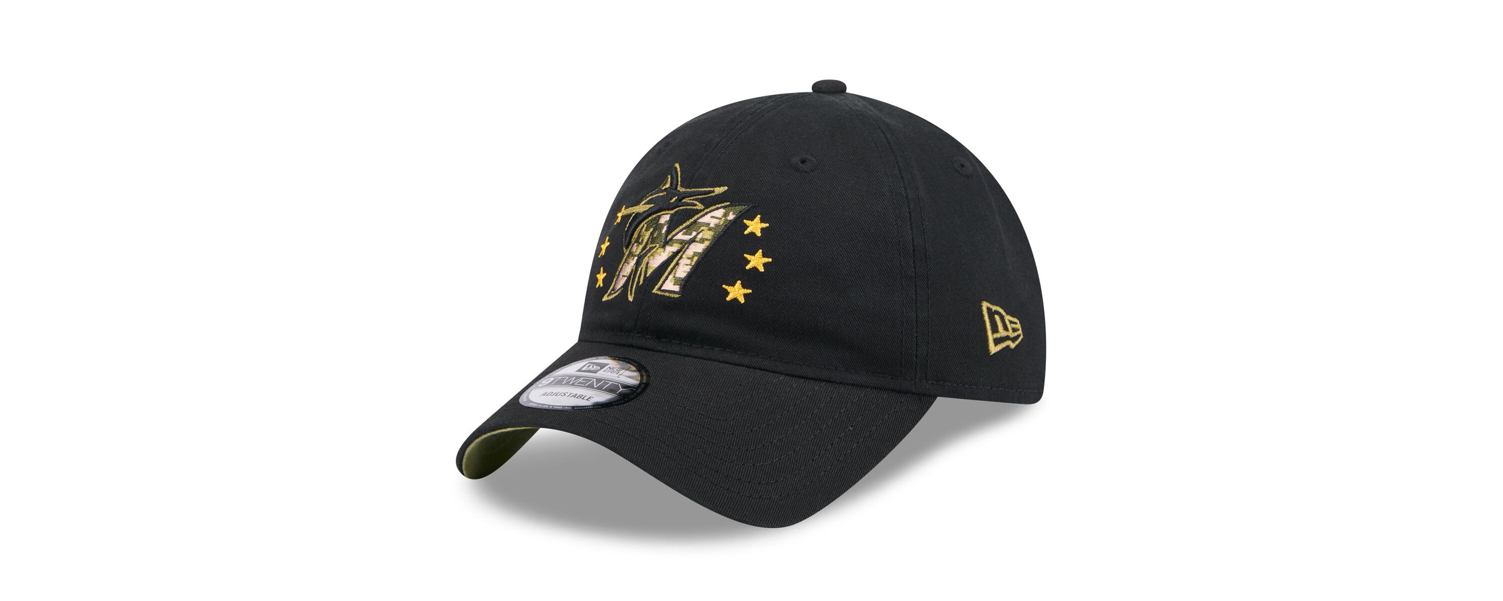 MLB Miami Marlins 2024 Armed Forces Day 9TWENTY Adjustable Hat