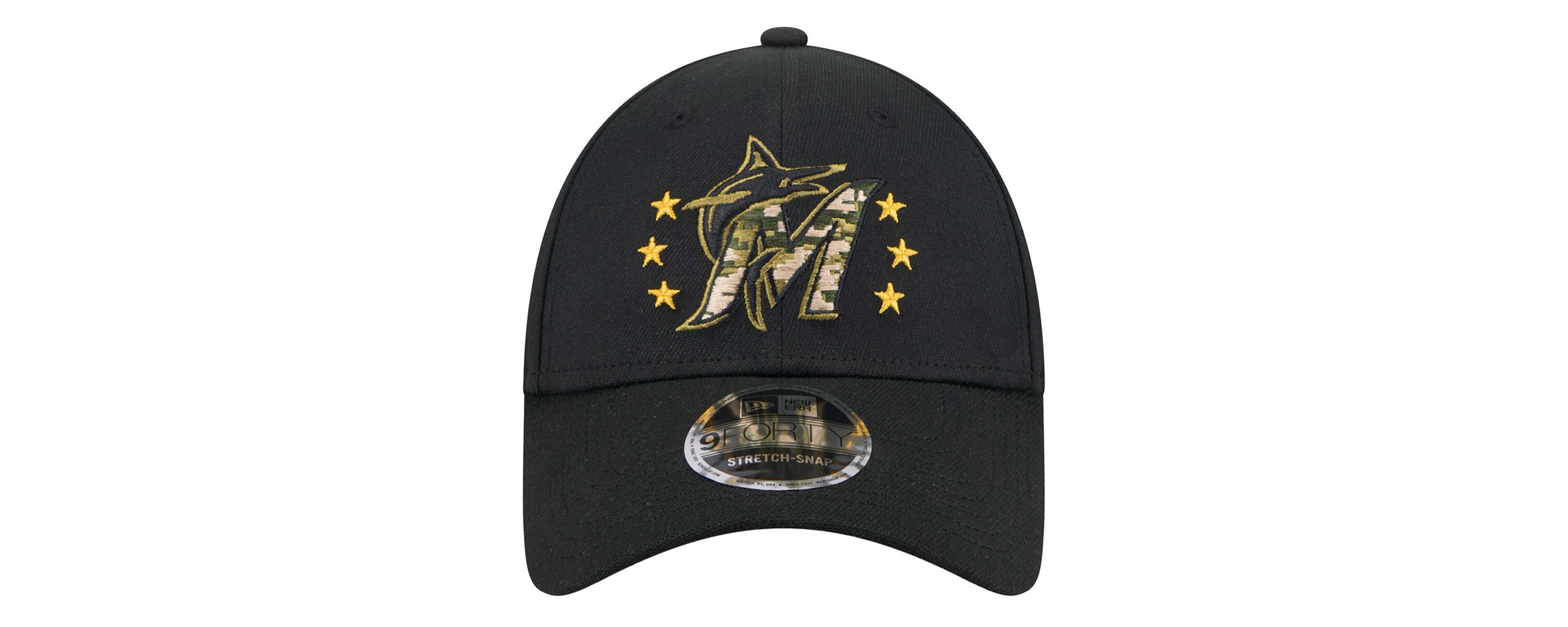 MLB Miami Marlins 2024 Armed Forces Day 9FORTY Adjustable Hat