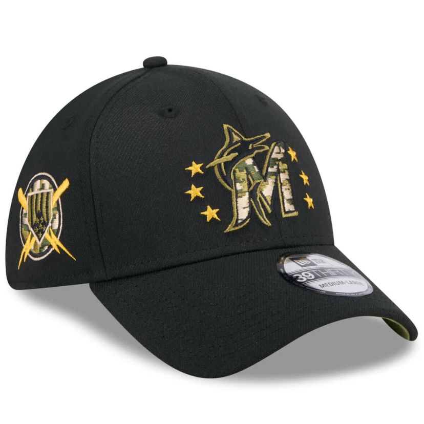 MLB Miami Marlins 2024 Armed Forces Day 39THIRTY Flex Hat