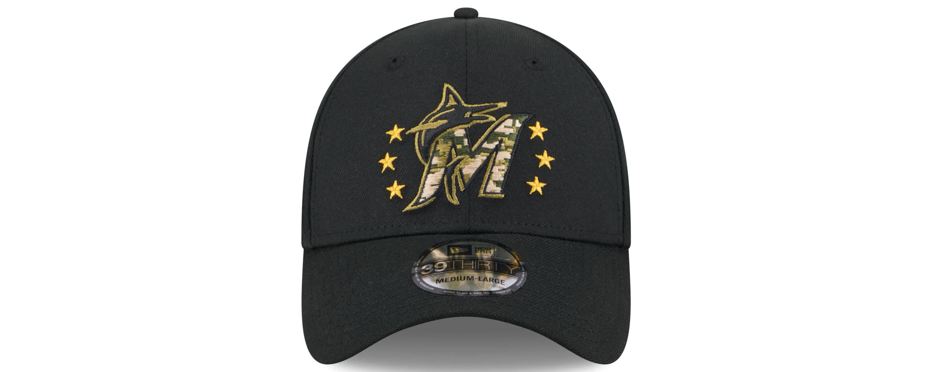 MLB Miami Marlins 2024 Armed Forces Day 39THIRTY Flex Hat